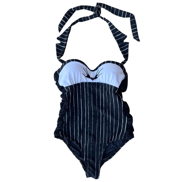 Disney The Nightmare Before Christmas Jack Skellington One Piece Swimsuit S - Picture 2 of 10